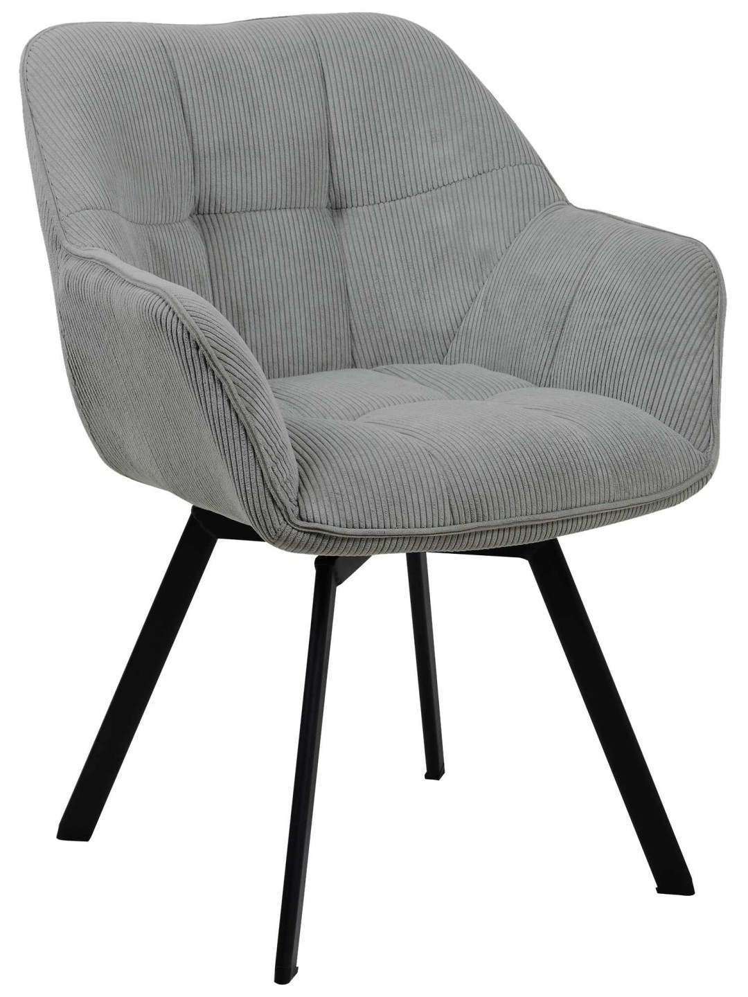 Stolička do jedálne Jordi Cord, sivá