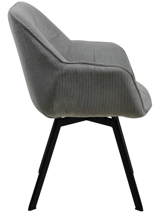 Stolička do jedálne Jordi Cord, sivá