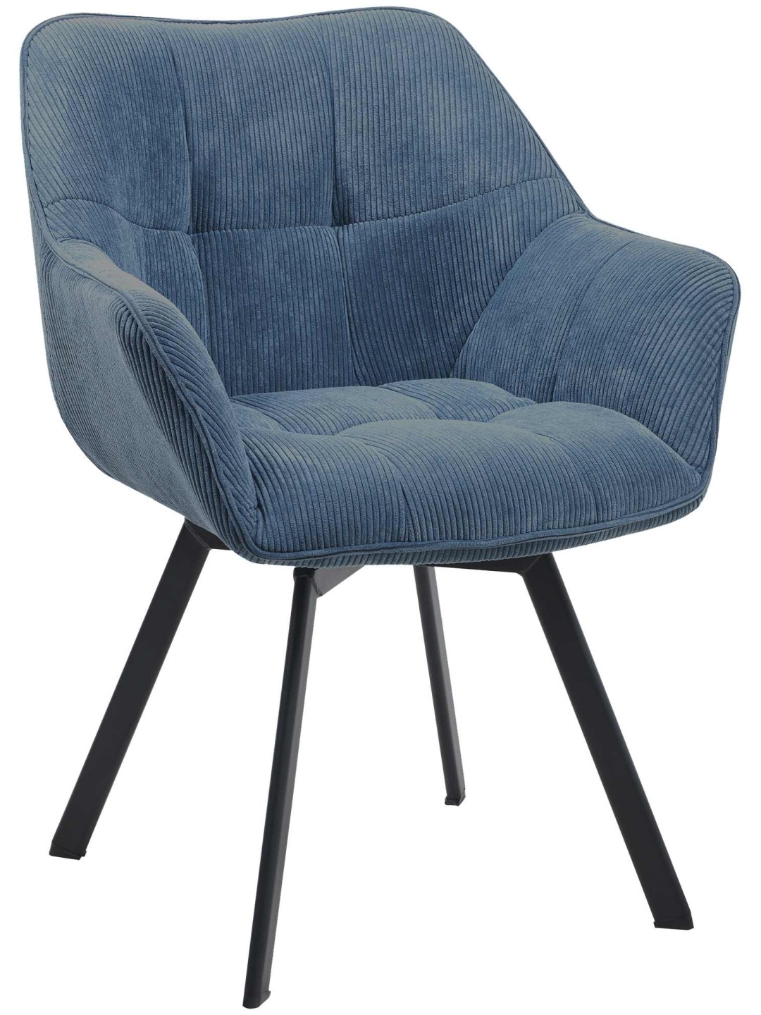 Stolička do jedálne Jordi Cord, modrá