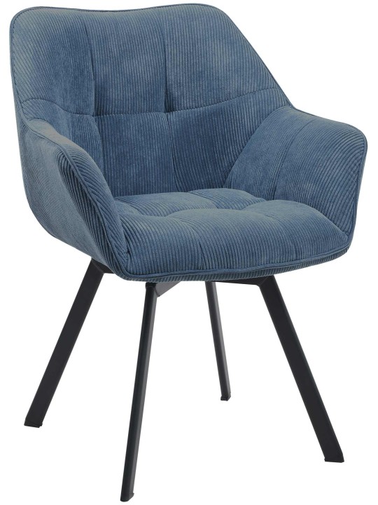 Stolička do jedálne Jordi Cord, modrá