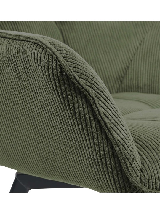 Stolička do jedálne Jordi Cord, zelená