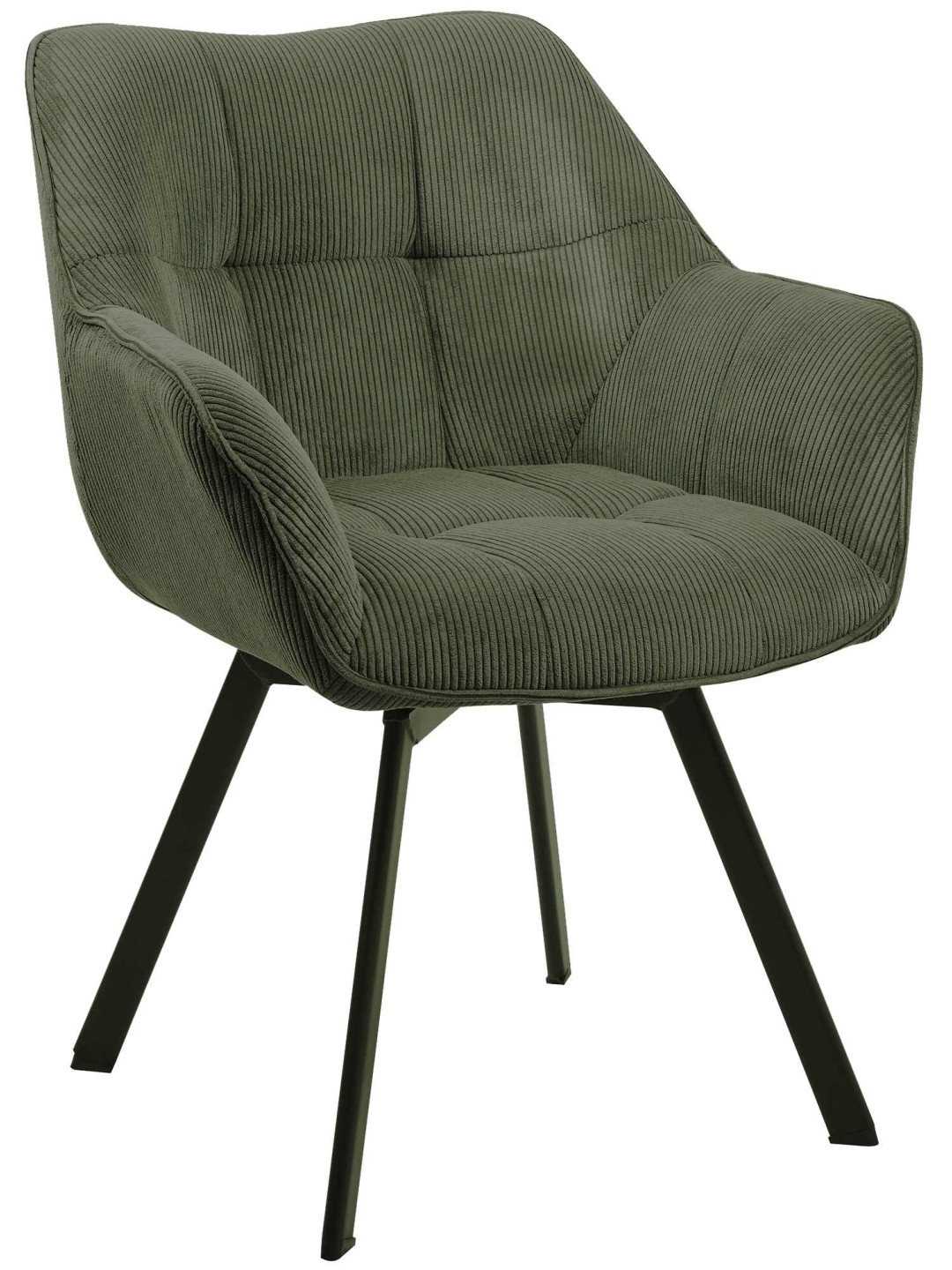 Stolička do jedálne Jordi Cord, zelená