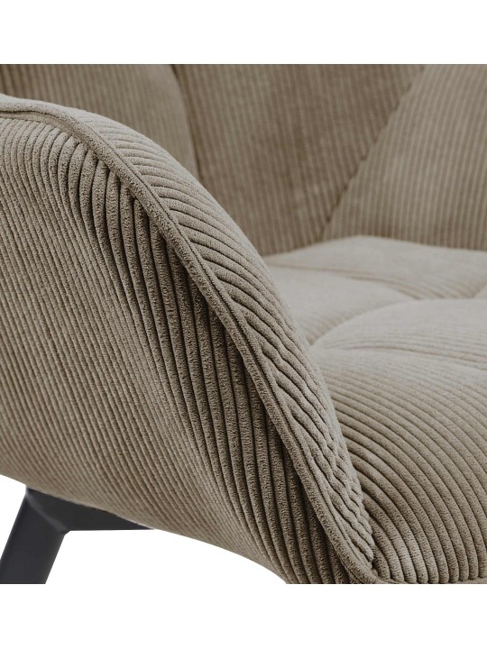 Stolička do jedálne Jordi Cord, hnedá