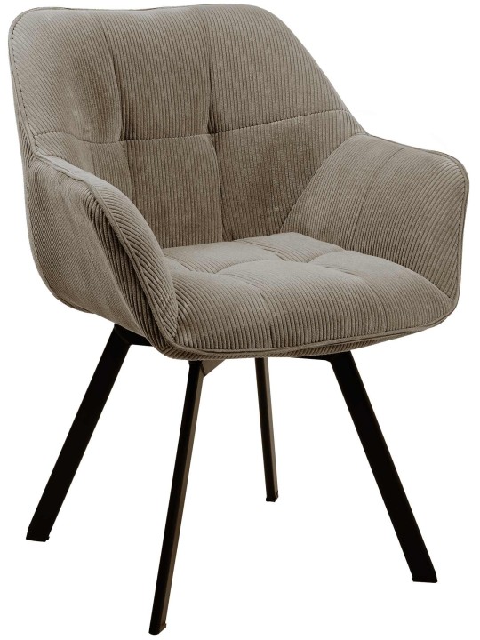 Stolička do jedálne Jordi Cord, hnedá