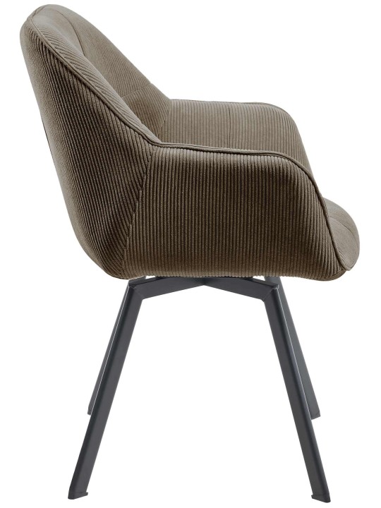 Stolička do jedálne Jordi Cord, hnedá