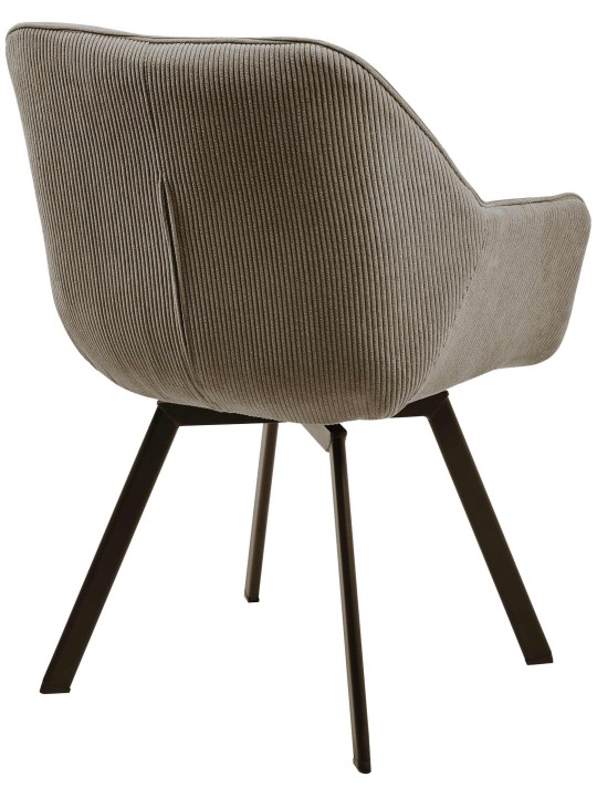 Stolička do jedálne Jordi Cord, hnedá