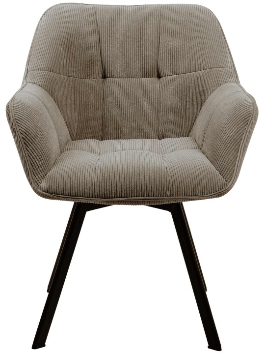 Stolička do jedálne Jordi Cord, hnedá