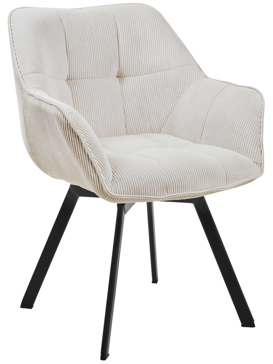 Stolička do jedálne Jordi Cord, krémová