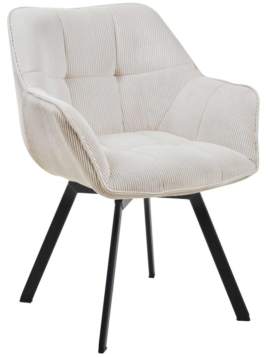 Stolička do jedálne Jordi Cord, krémová