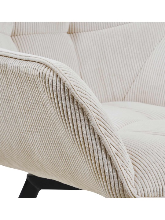 Stolička do jedálne Jordi Cord, krémová