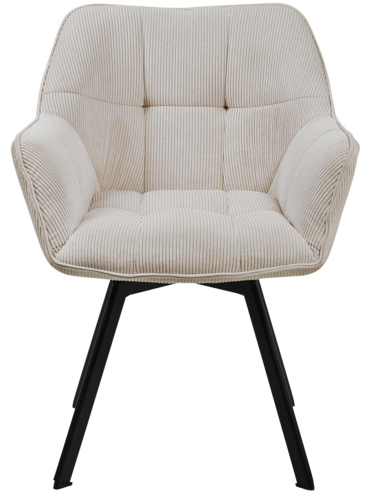 Stolička do jedálne Jordi Cord, krémová