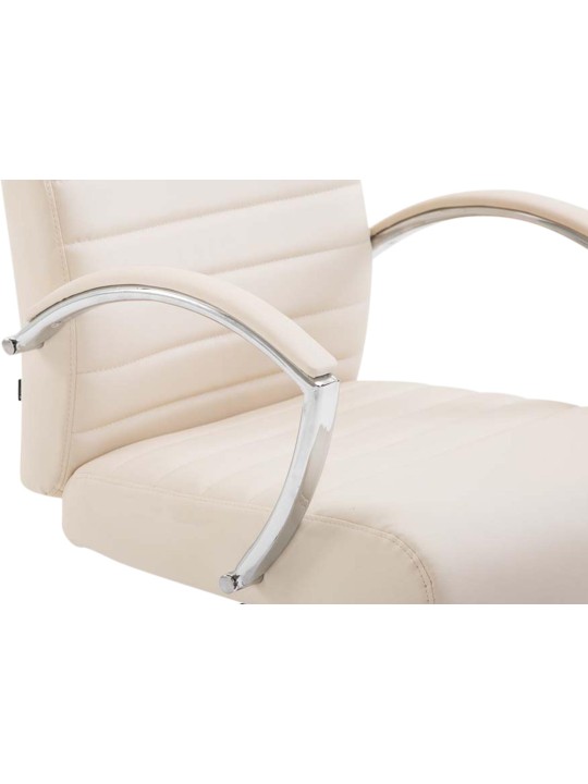 Kancelárske kreslo Valais z umelej kože, krémová