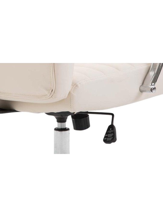 Kancelárske kreslo Valais z umelej kože, krémová