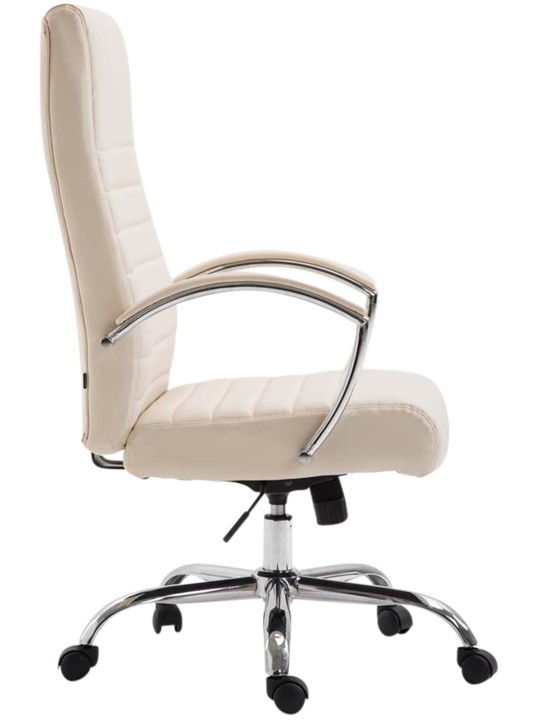 Kancelárske kreslo Valais z umelej kože, krémová