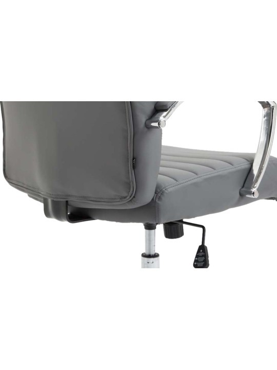 Kancelárske kreslo Valais z umelej kože, sivá