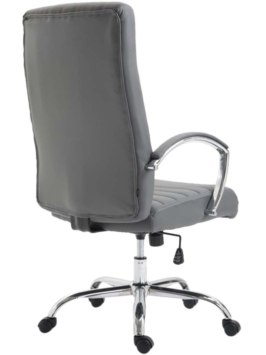 Kancelárske kreslo Valais z umelej kože, sivá