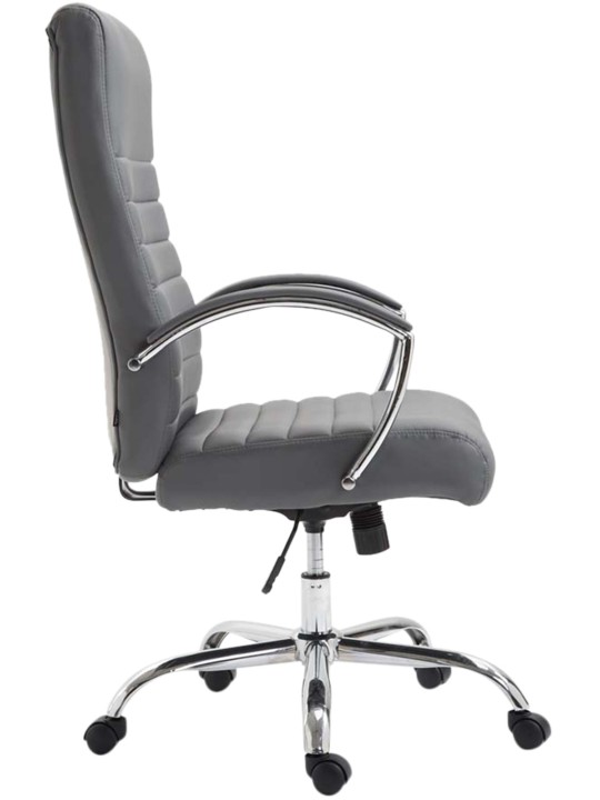 Kancelárske kreslo Valais z umelej kože, sivá