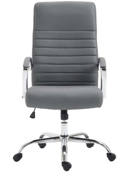 Kancelárske kreslo Valais z umelej kože, sivá