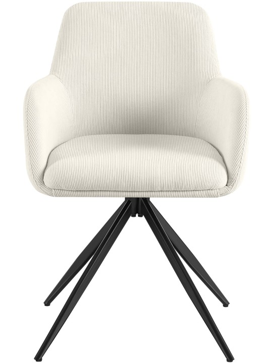 Jedálenská stolička Olema Cord, krémová