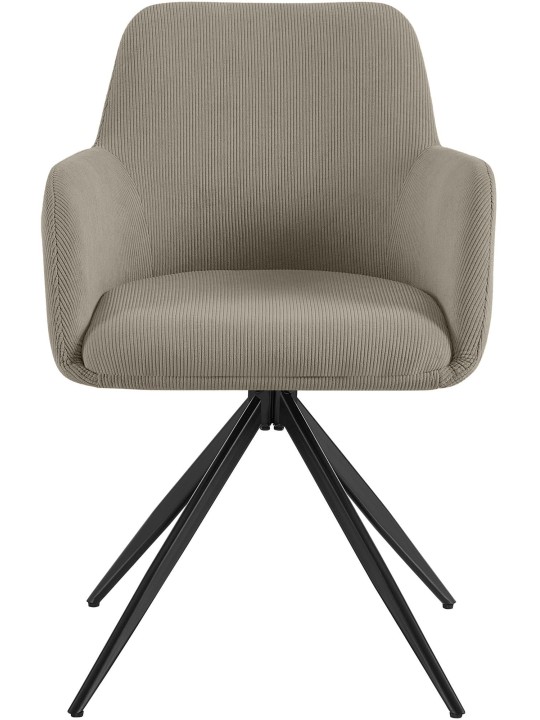 Jedálenská stolička Olema Cord, šedohnedá