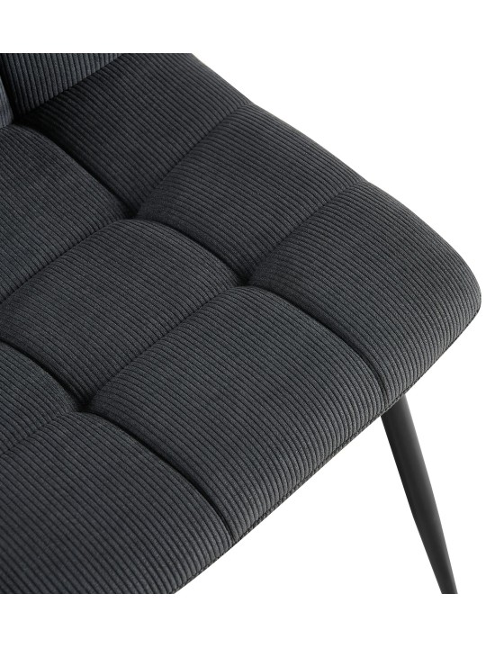 Sada 4 jedálenských stoličiek Tilde Cord, čierna