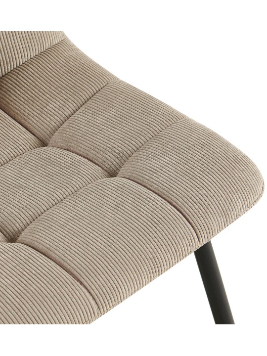 Sada 4 jedálenských stoličiek Tilde Cord, šedohnedá