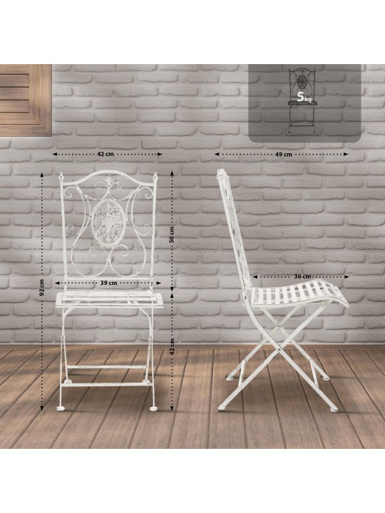 Sada 2 stoličiek Sibell, biela