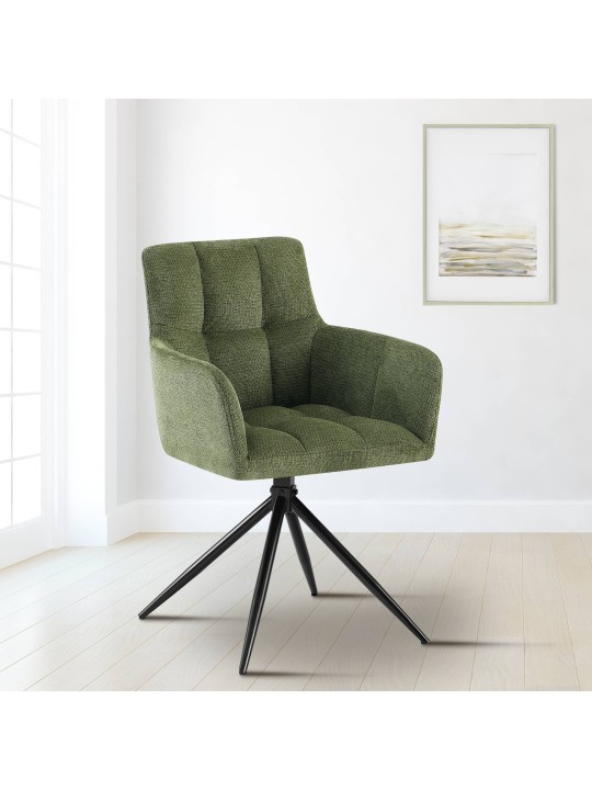 Súprava 2 jedálenských stoličiek Jonah látka, zelená