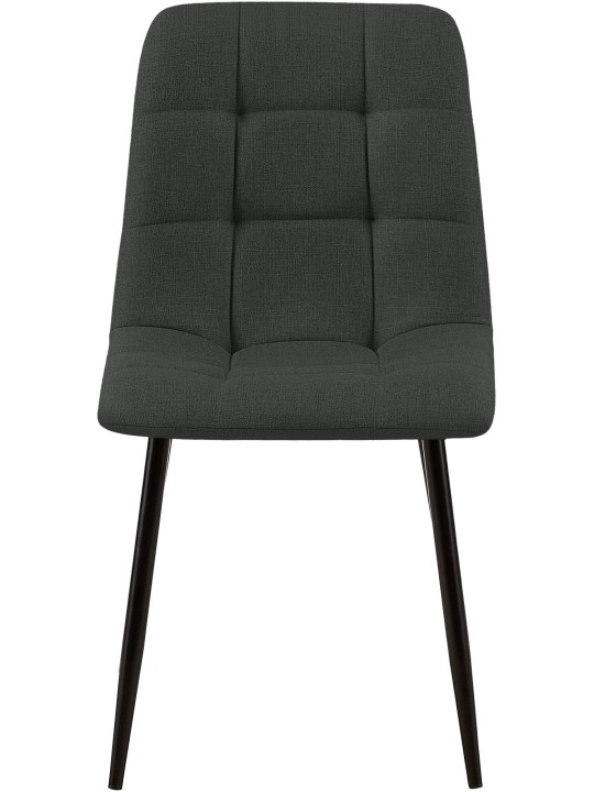 Sada 4 jedálenských stoličiek Tilde Fabric, tmavosivá