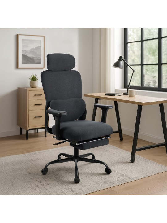 Kancelárska stolička Leesburg, čierna/čierna