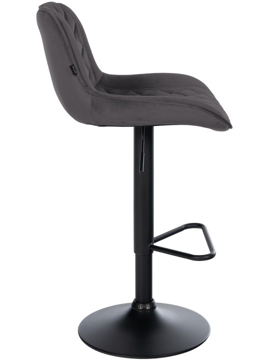 Sada 2 barových stoličiek Kasson velvet, čierna