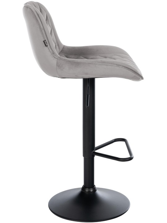 Sada 2 barových stoličiek Kasson velvet, sivá