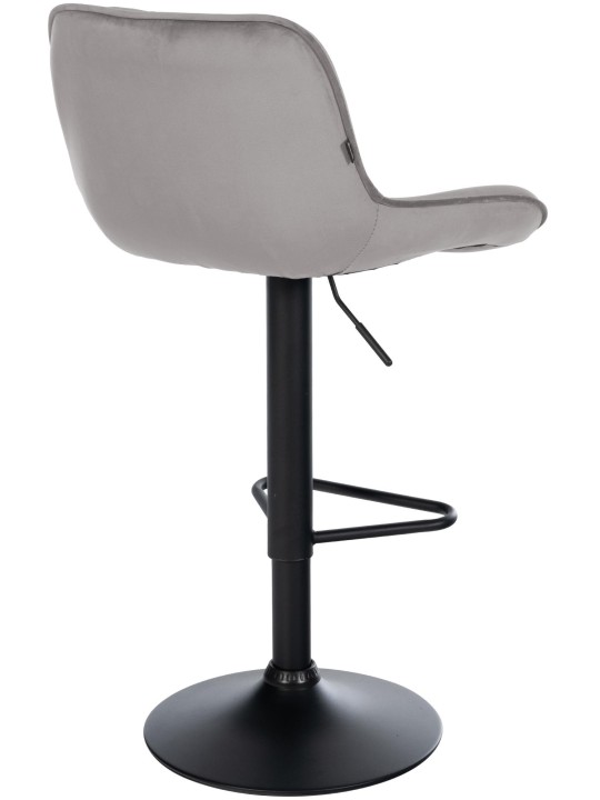 Sada 2 barových stoličiek Kasson velvet, sivá