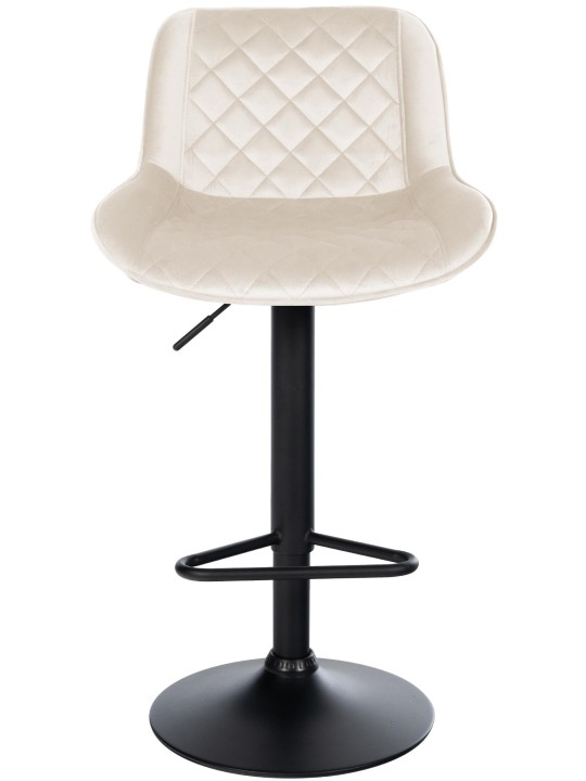 Sada 2 barových stoličiek Kasson velvet, krémová