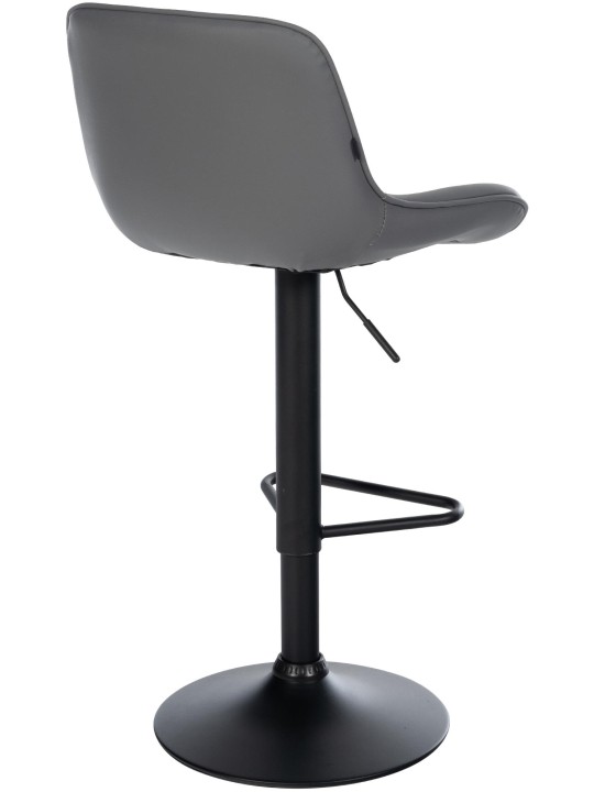 Sada 2 barových stoličiek Kasson z umelej kože, sivá