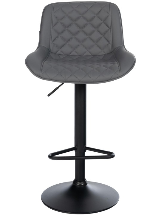 Sada 2 barových stoličiek Kasson z umelej kože, sivá