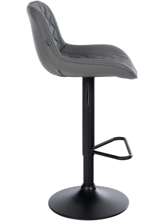 Sada 2 barových stoličiek Kasson z umelej kože, sivá