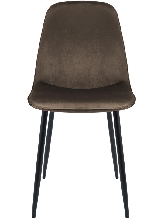 Zamatová jedálenská stolička Maryam, hnedá