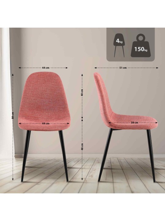 Jedálenská stolička Napier látka, oranžová