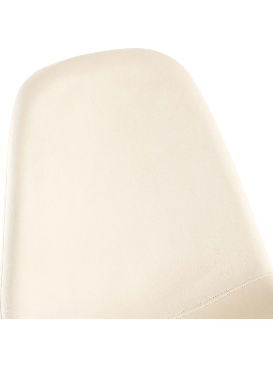 Zamatová jedálenská stolička Napier, krémová