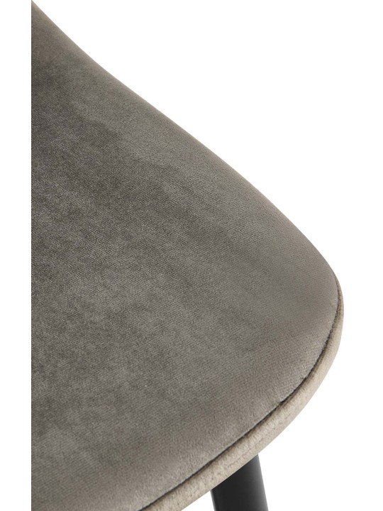 Zamatová jedálenská stolička Napier, antracitová