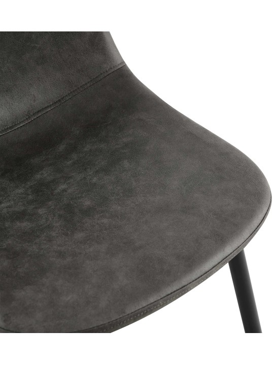 Sada 4 jedálenských stoličiek Napier z umelej kože, čierna