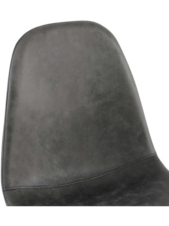 Sada 4 jedálenských stoličiek Napier z umelej kože, čierna