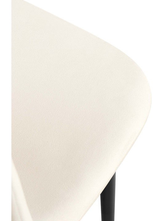 Sada 4 jedálenských stoličiek Napier velvet, krémová