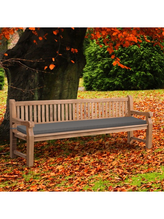 Teaková lavica Jackson s podsedákom 240 cm + teak, tmavosivá