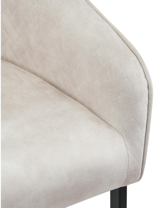 Jedálenská stolička Jarik vintage velvet, krémová