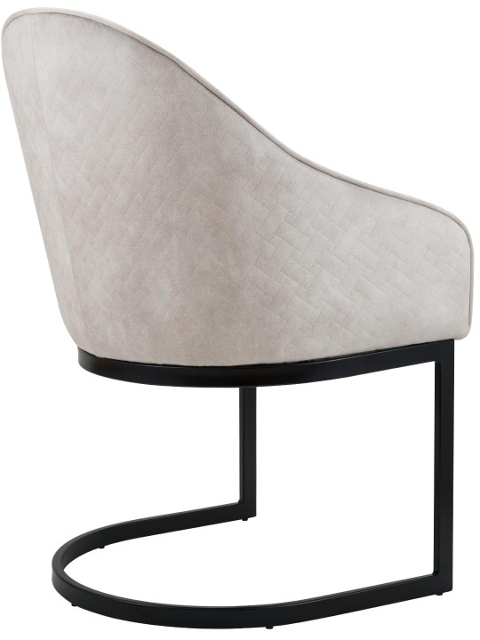 Jedálenská stolička Jarik vintage velvet, krémová