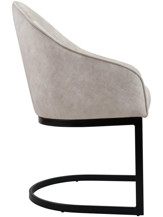 Jedálenská stolička Jarik vintage velvet, krémová