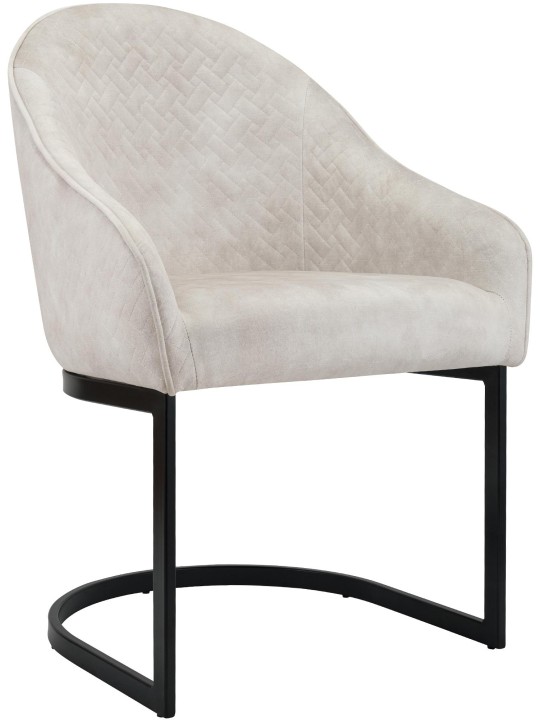 Jedálenská stolička Jarik vintage velvet, krémová