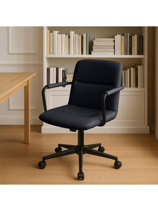 Kancelárske kreslo Hilda pravá koža, čierna